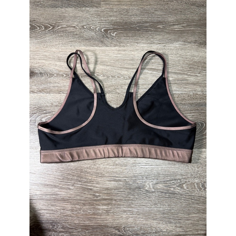 ENSMBL Womens Sports‎ Bra Black Rose Gold Metallic V-Neck Racerback M - Picture 4 of 7